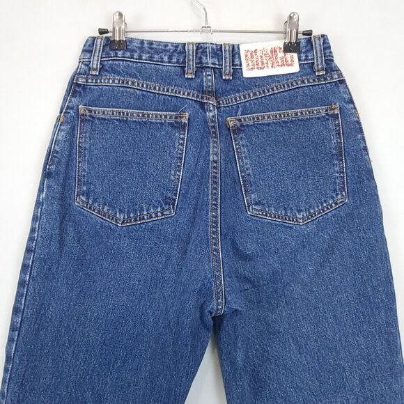 Bongo Denim Pants High Rise Women 9R Blue Jeans 5 Pockets Flat Front 100% Cotton - Picture 8 of 12